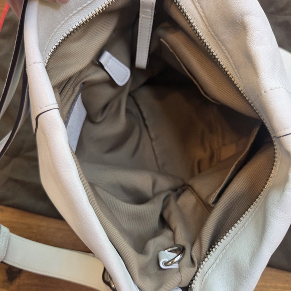 Vintage Coach Soho Slim Duffle 1452 White Leather & Silver Hardware + Wallet - Picture 13 of 16